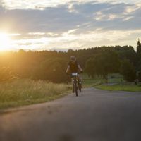 Driedorfer 24h Mountainbike Rennen - Foto im Sonnenuntergang
